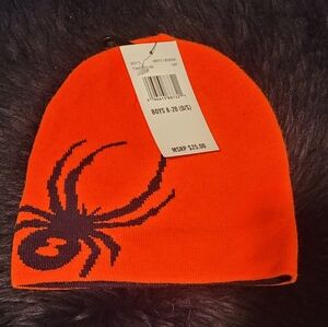 NWT  " SPYDER " Reversable  Kids Beanie - ORANGE or BLACK